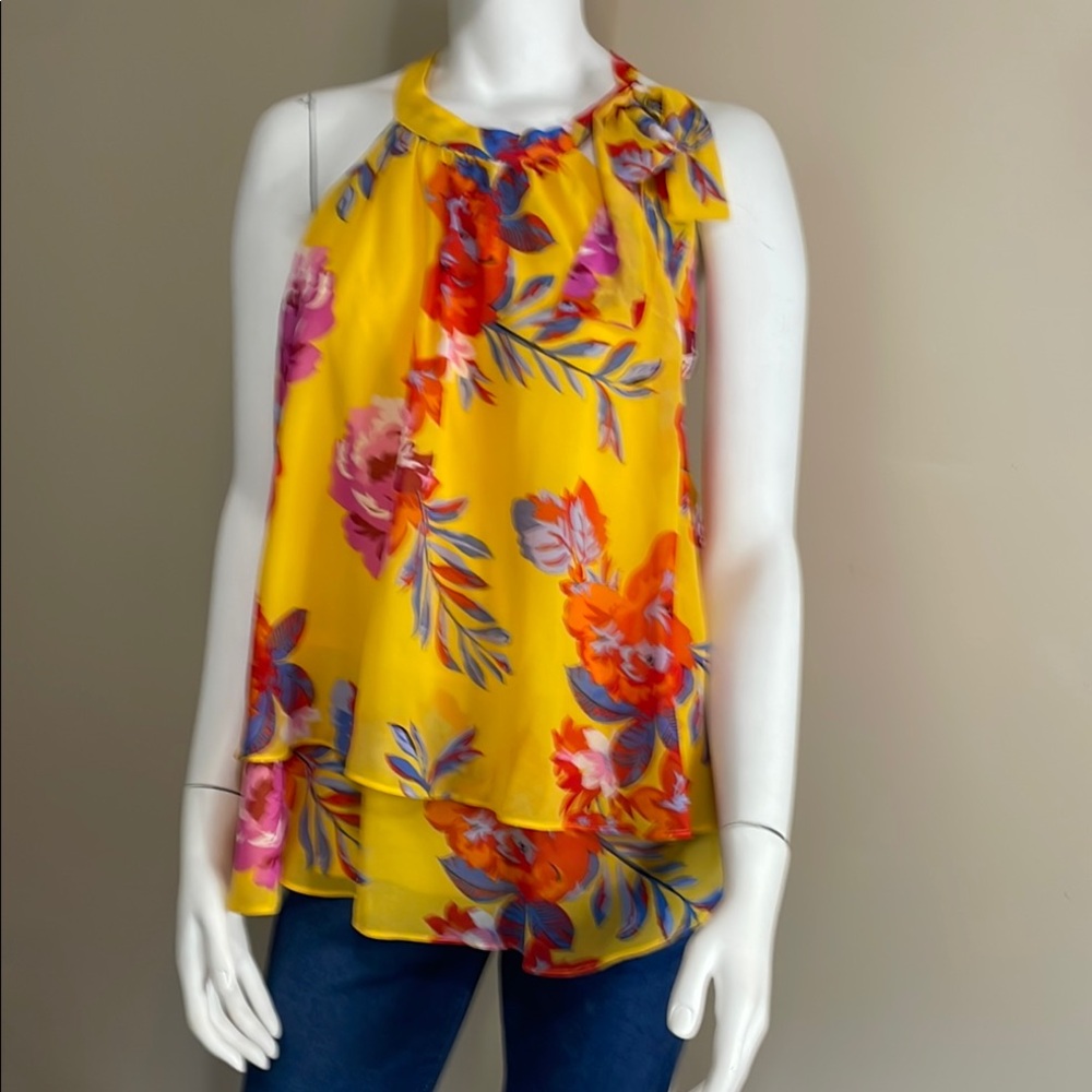 NWOT CeCe Vibrant Yellow Top